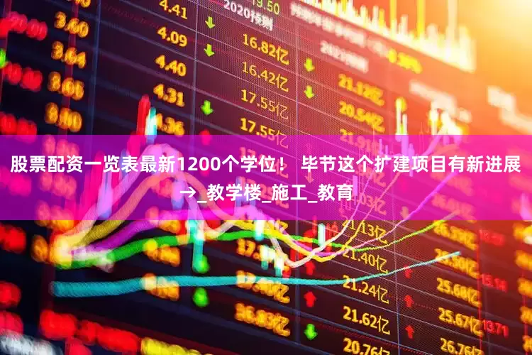 股票配资一览表最新1200个学位！ 毕节这个扩建项目有新进展→_教学楼_施工_教育